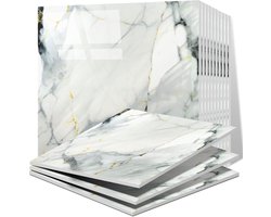 Vieshful Tile Stickers for Kitchen, PVC Panel, Marble Vinyl, 30 x 30 cm, Wall Tile Stickers for Kitchen, Bathroom - ShopVlot