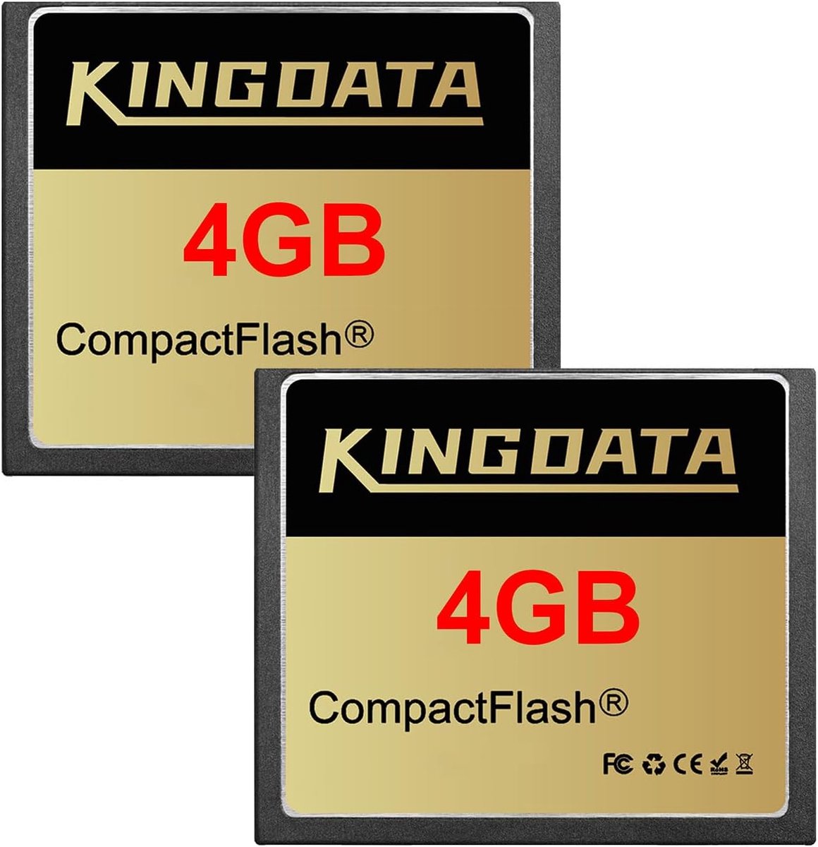 CompactFlash-kaart 4 GB 2 stuks CF133X FAT32 Type I voor vintage digitale camera's - ShopVlot