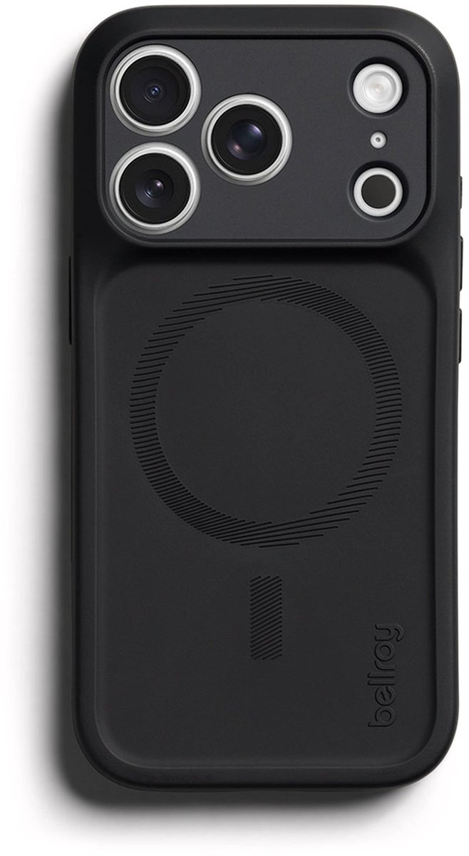 Bellroy Venture Hoesje iPhone 18 Pro – Compatibel met MagSafe – Twee Bevestigingspunten voor Accessoires – Robuust Ontwerp voor Extra Duurzaamheid - Zwart