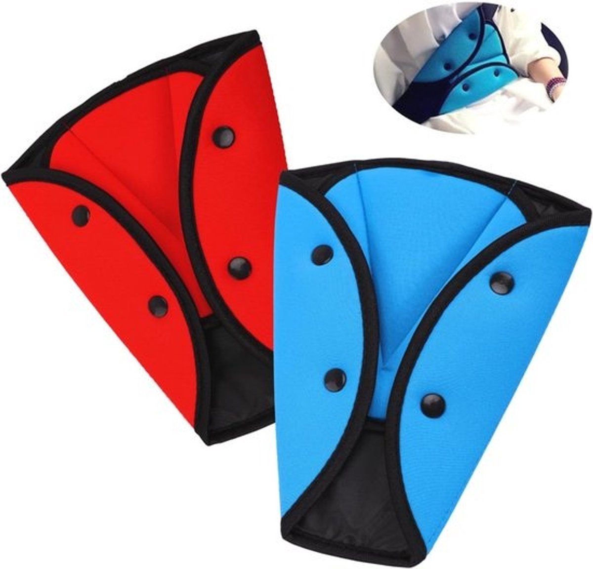 Veiligheidsgordelpads voor Kinderen - Set van 2, Wasbaar en Comfortabel, Autogordelbescherming voor Hoofd en Schouders