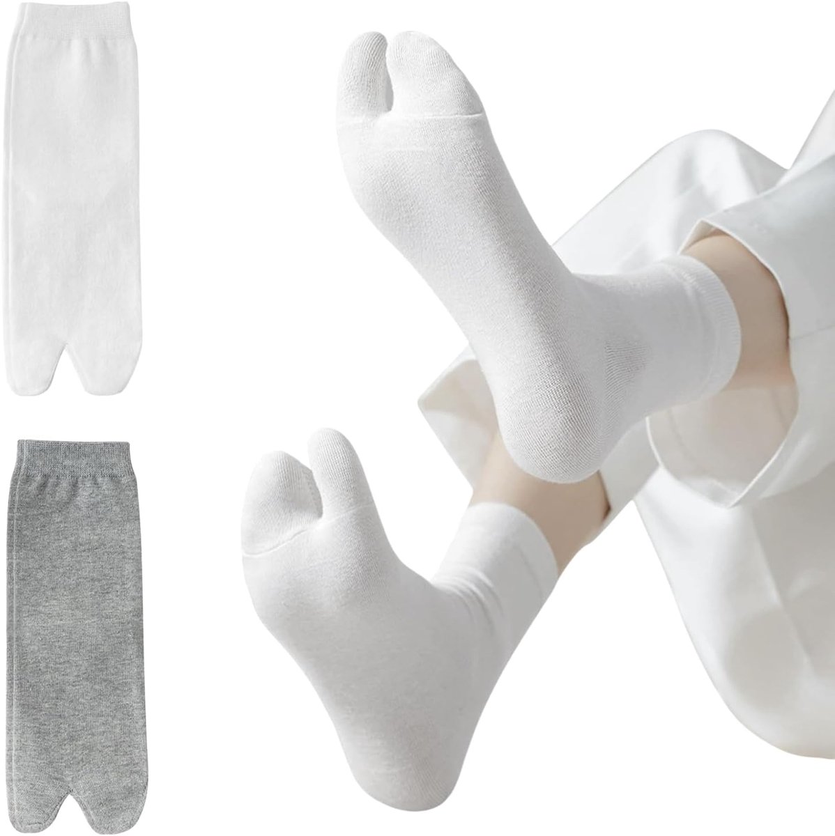 Sokken voor vrouwen, Split Two Toe Tabi Flip Flop Sokken Zacht Katoen Elastische Japanse Sandaal Slipper