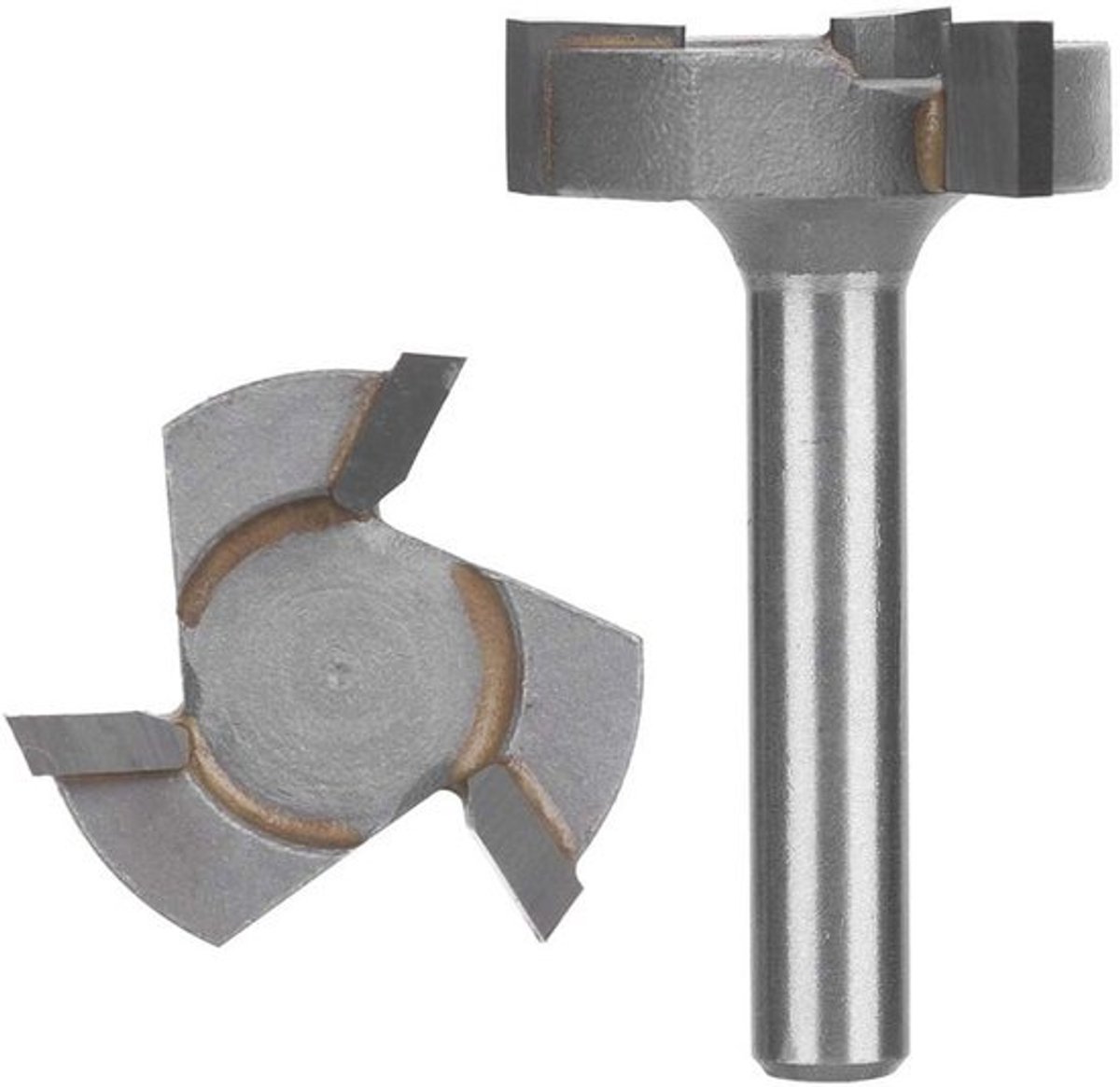Spoilboard Surfacing Freesbit voor CNC met 0.3 Inch Schacht - 1 Inch Snijdiameter - Drievoudige Bladen - Sterke Constructie - CNC Frezen