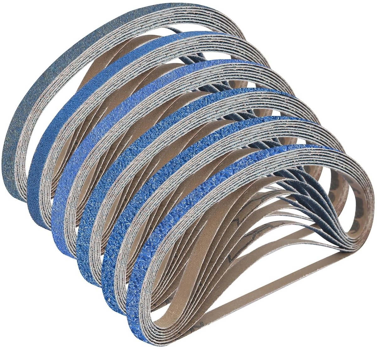 Set van 40 Schuurbanden 9 x 533mm voor Bandschuurmachine - Schuurbanden met 40/60/80/120/240/400 Korrel voor Schuren, Vijlwerk en Roestverwijdering