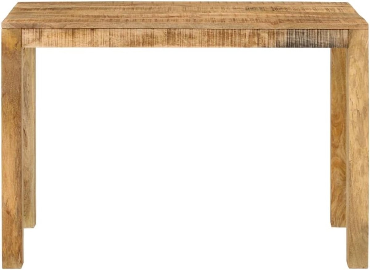 Mangohout, eettafel, 110 x 55 x 76 cm, rechthoekig, stabiel frame en tafelblad voor keuken of eetkamer, rustieke charme, eenvoudige montage