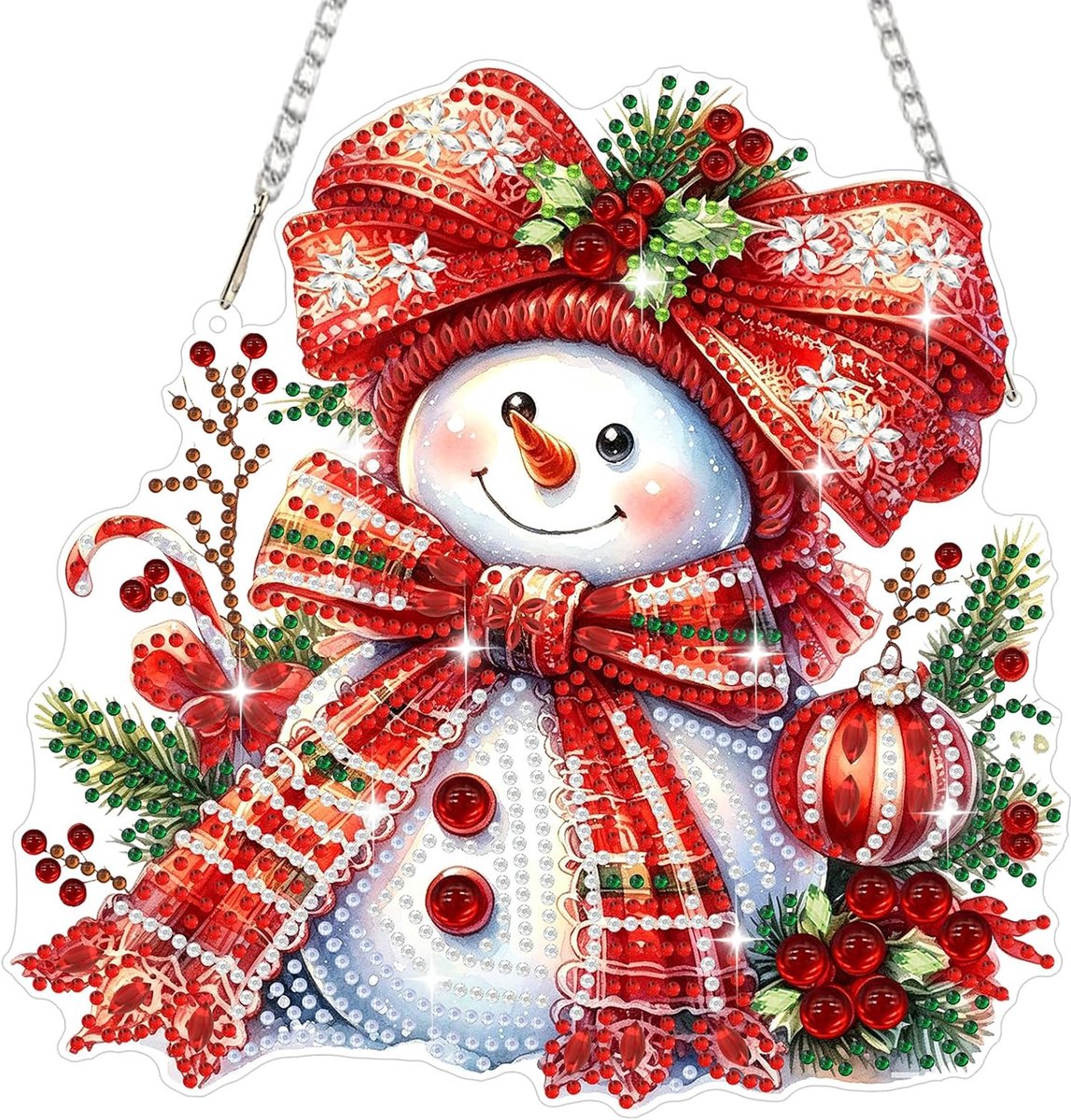 Dieren diamant schilderij opknoping ornament met ketting, vier seizoenen boom diamant schilderij hanger kits voor volwassenen beginners kinderen, diamant kristal edelsteen kunst ambachten kit