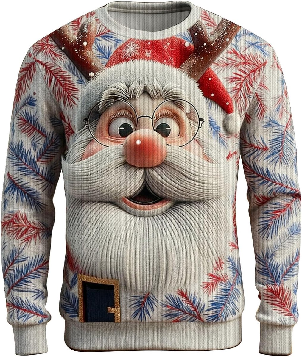 Geribde trui zonder capuchon met lange mouwen en ronde hals, warme en comfortabele winterkleding, ideaal om te ontspannen.