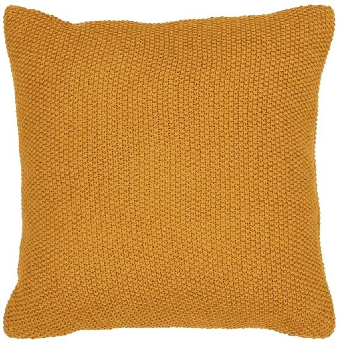 Cushion - gerecycled katoenkussen - okerkleurig kussen - milieuvriendelijk ontwerp - 45 cm x 45 cm
