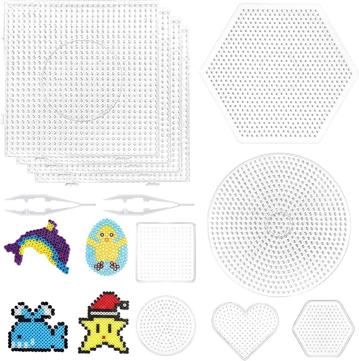 Pack of 10 Ironing Beads Plates, 5 mm Ironing Beads Insert Plate Transparent Pen Plate Ironing Beads Stencils Ironing - ShopVlot