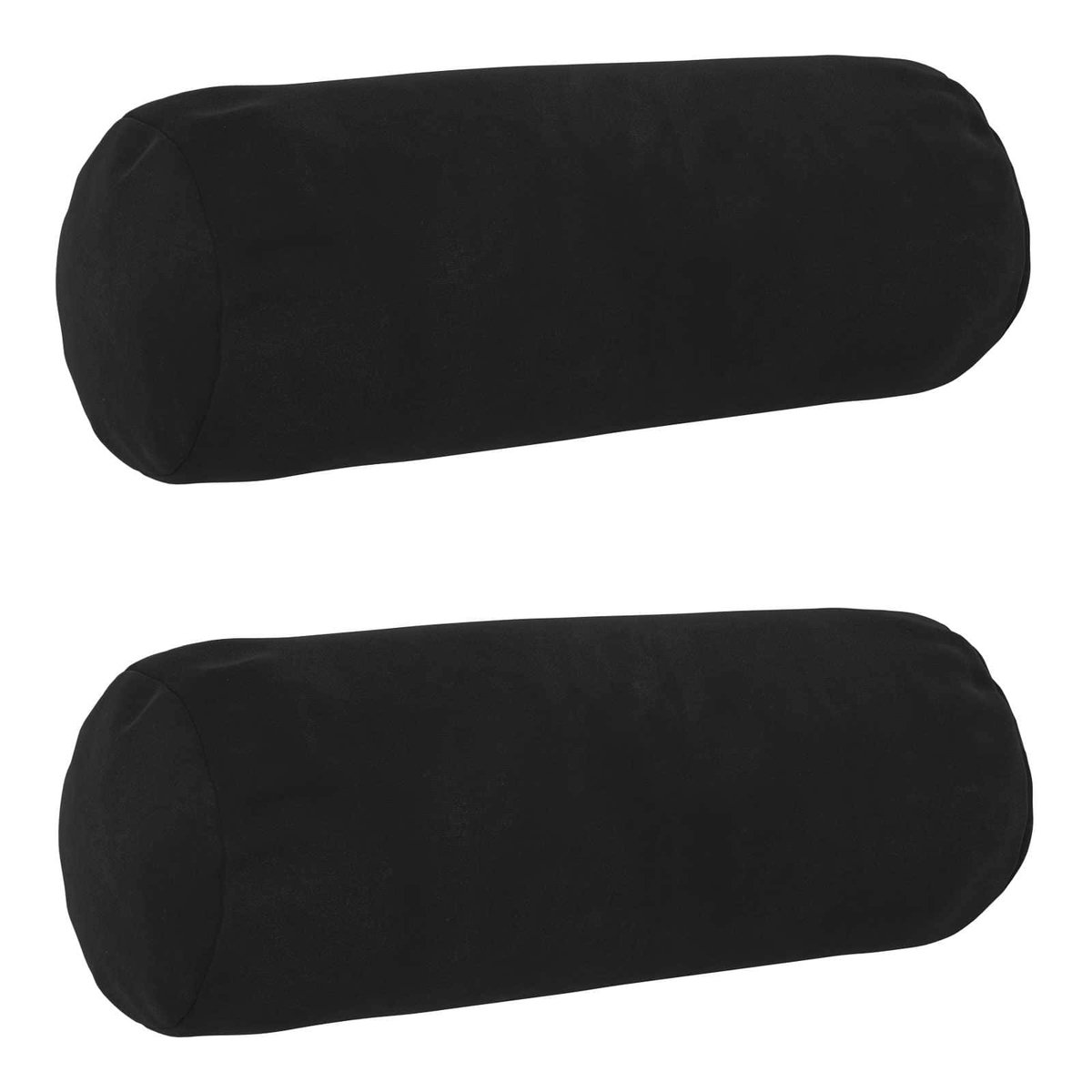 vidaXL Dekenkussen - 2 - st - HEERLEN - Zwart - Diam. - 15 - x - 40 - cm - fluweel