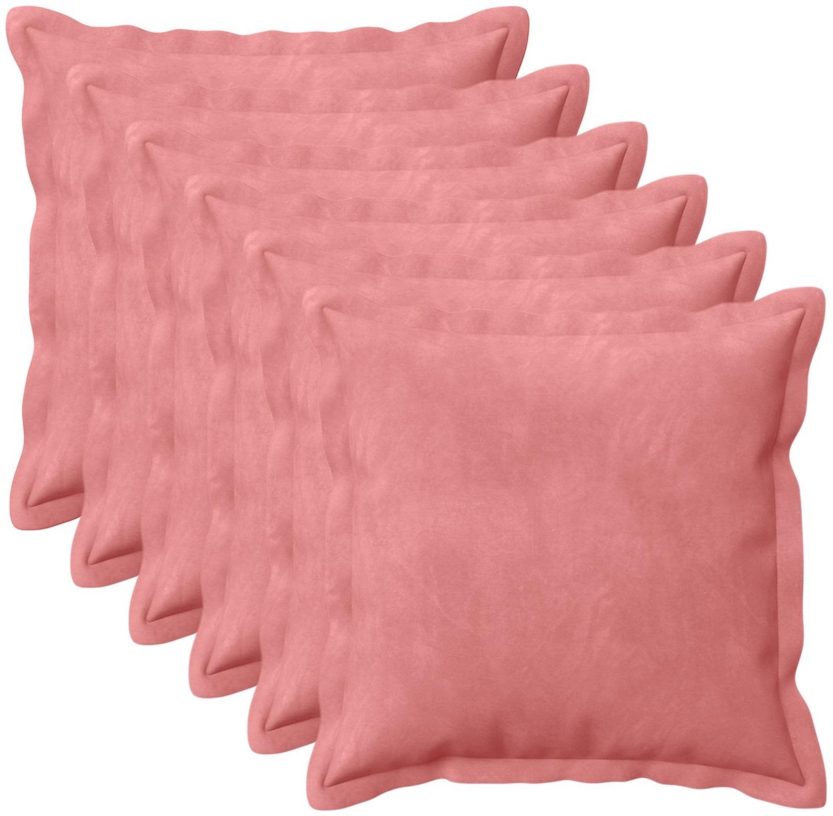 vidaXL Dekenkussen - 6 - st - HOUTEN - Roze - 45 - x - 45 - cm - fluweel