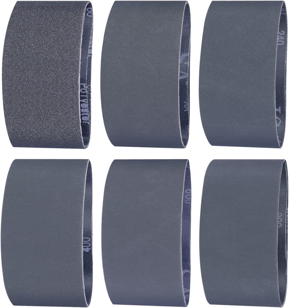 100x610mm 12 Stuks K60-K800 voor Bandschuurmachine | Siliciumcarbide schuurband set met gelijkmatige korrel voor krachtig slijpen en afwerken van metaal
