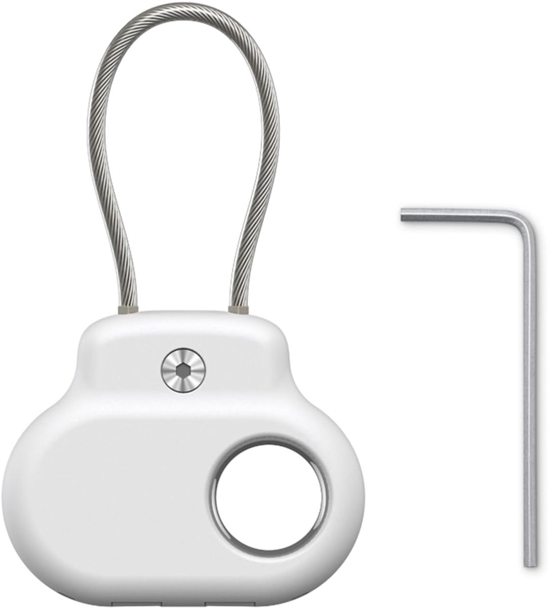 Houder voor Samsung Galaxy SmartTag 2 met metalen kabel, anti-verlies, anti-kras, sleutelhanger voor halsband van huisdier, sleutel, tas, bagage, 360° bescherming Smart Tag 2