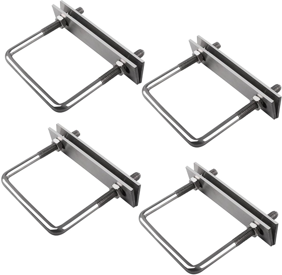 U-bout M8, U-schroeven 4 stuks, U-draadbeugel met moer, frame en sluitring voor tuin, camper, doe-het-zelf, zonne-installatie en bevestiging