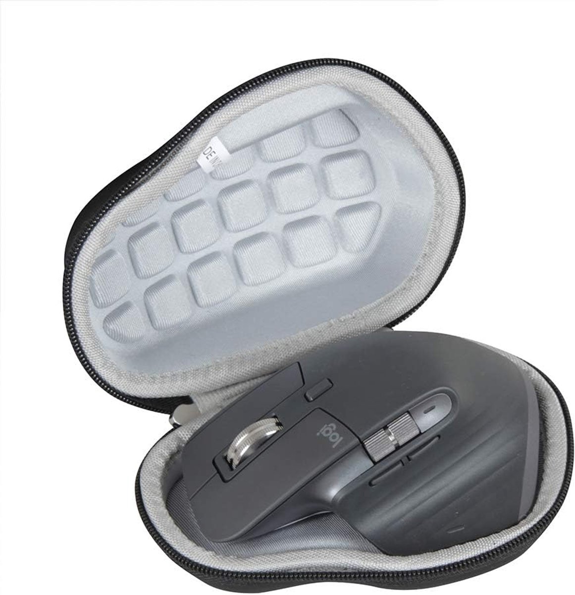 Harde draagtas voor Logitech MX Master 3 Advanced draadloze muis (versie 2.0 compacter) (zwart), zwart, modern, zwart., Modern