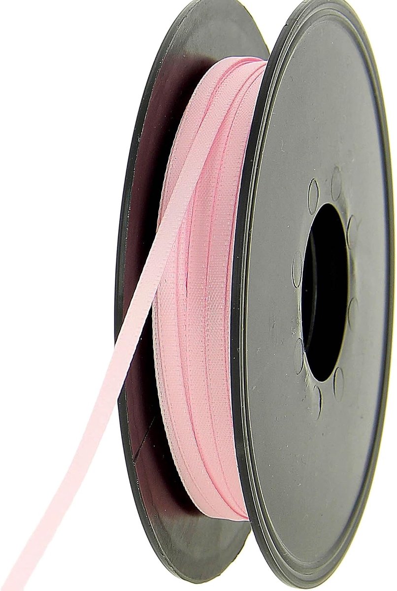 Lint - 100% polyester dubbelzijdig satijnen lint voor bruiloften, cadeauverpakking, bloemstukken, handwerk, taarten, strikken, versieringen, 3 mm x 50 m