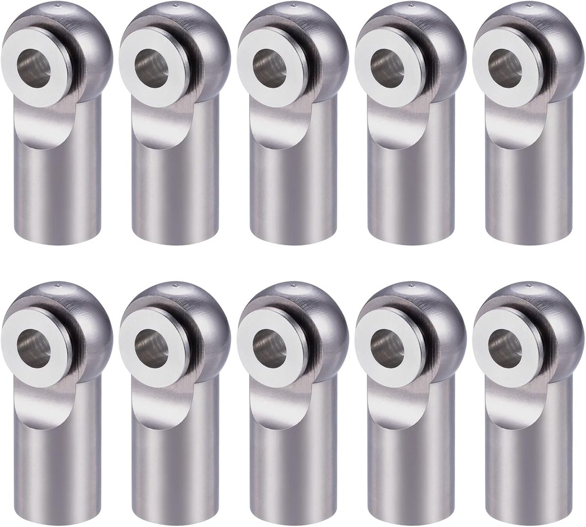 10 stuks M2 Metal Link Staaf Tie Rod End Ball Joint Head voor 1/10 RC Car TRX4 TRX6 SCX10 D90 Wraith CC01 (titanium)