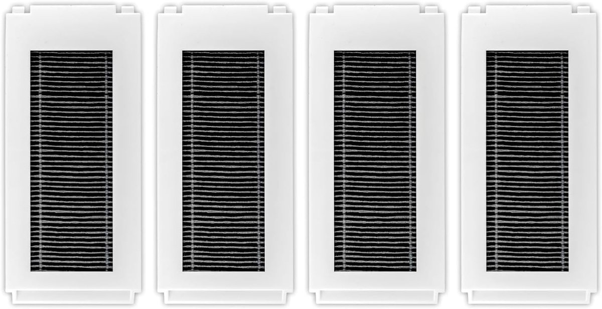 (4 Stuks) N30 Omni Vervangende HEPA-filters Compatibel met ECOVACS DEEBOT N30 Omni / N30 Pro Omni Robotstofzuiger, Filter Accessoireset, Filter