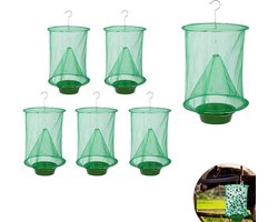 Voarge Pack of 6 Fly Trap, Fly Cage, Fly Catcher Cage, Reusable Meadow Fly Spots for Family Farm Outdoor Park Restaurants