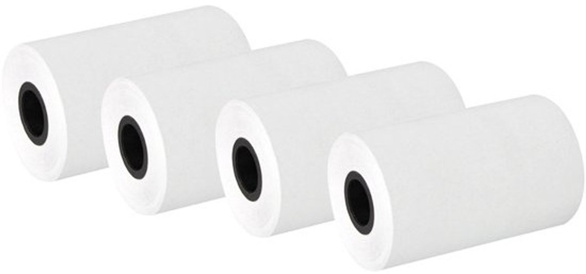 Dailygoods thermisch papier - 4 rollen - 57 x 40 mm - Witte papierrol - Geschikt voor kassa - Voor directe thermische printers - Stabiele printervaring - Ontvangstpapier