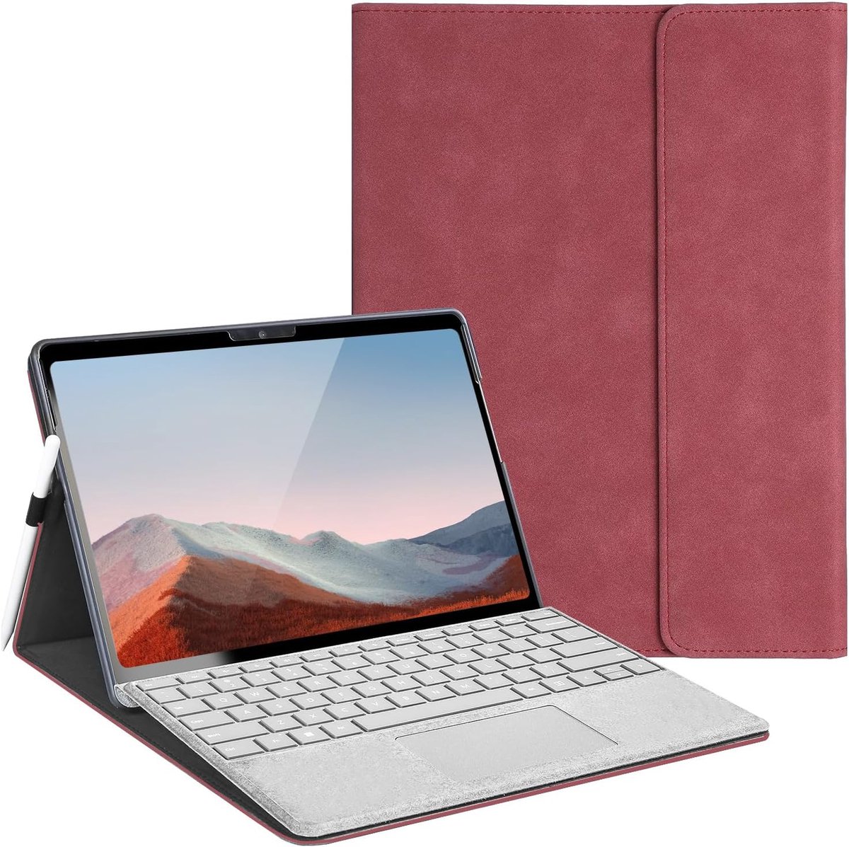 Beschermhoes 10 Inch Microsoft Surface Go 3/2/1 - Dunne Lichtgewicht Cover - Meerdere Kijkhoeken - Stylus Houder - ShopVlot