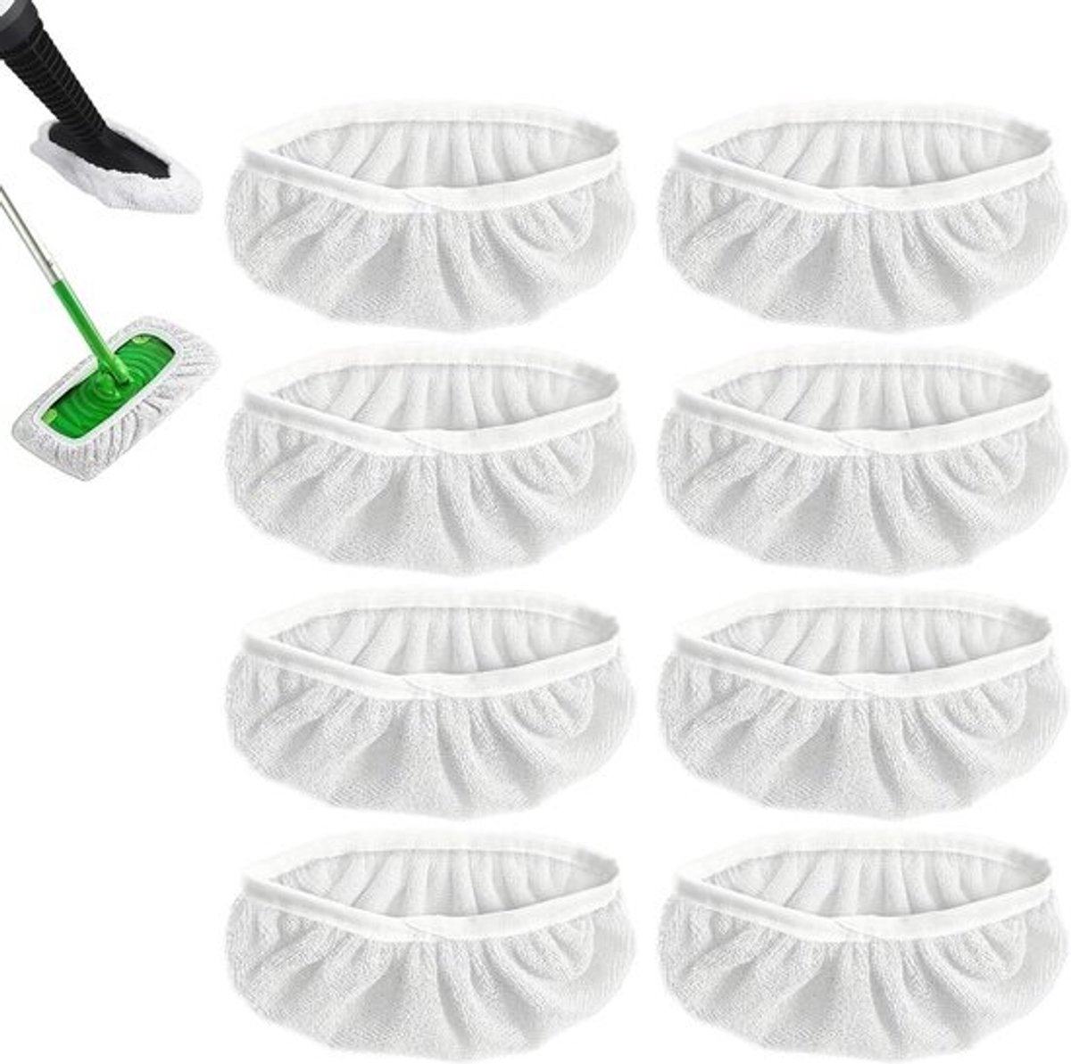 8 Stuks Spraymop Vervangpads voor Stoomreinigers - Herbruikbare en Wasbare Reinigingsaccessoires