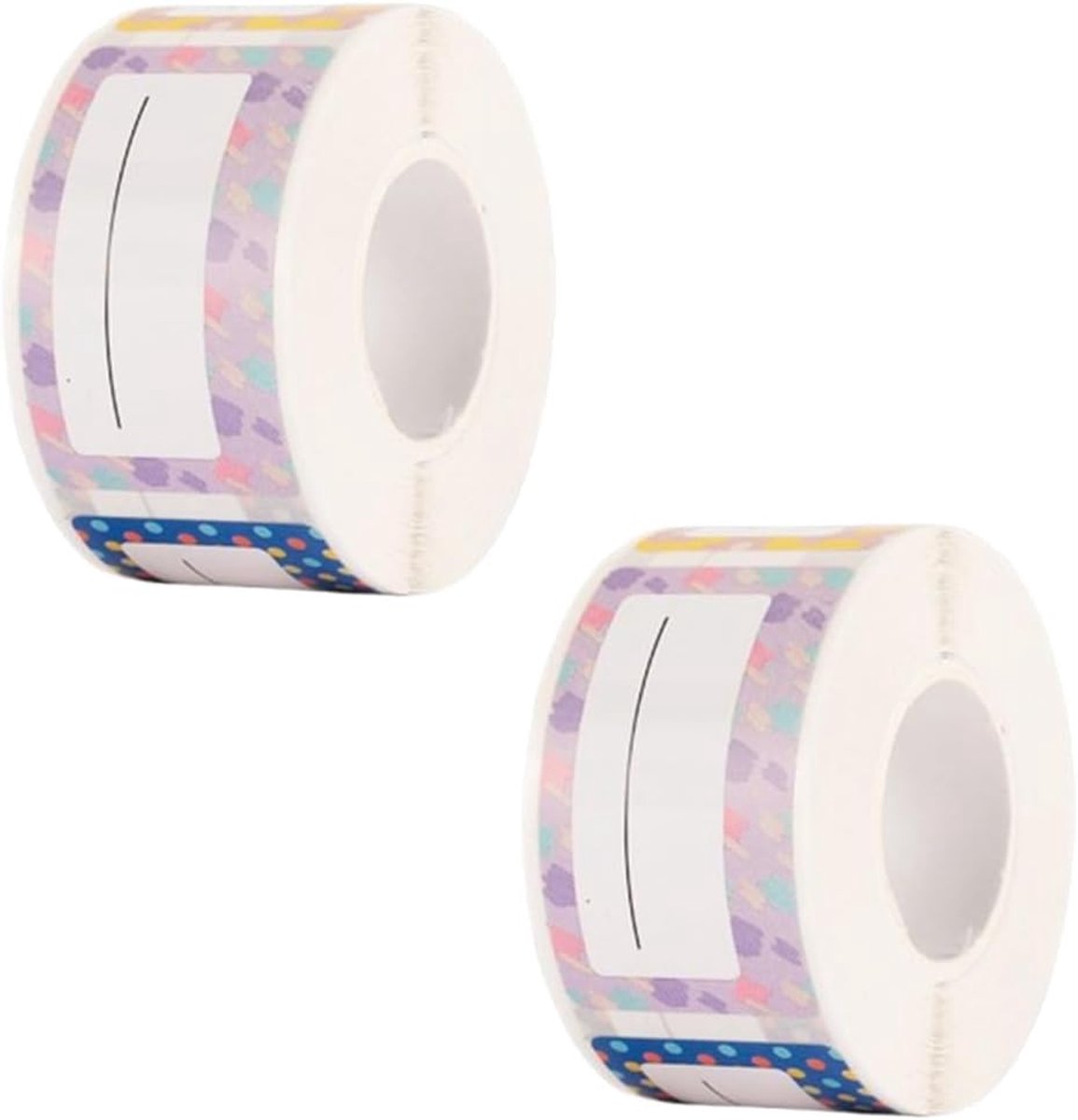 2 rolls 500 sticker patterns, 4 designs, bullet journal & kitchen brand, bronze paper - ShopVlot