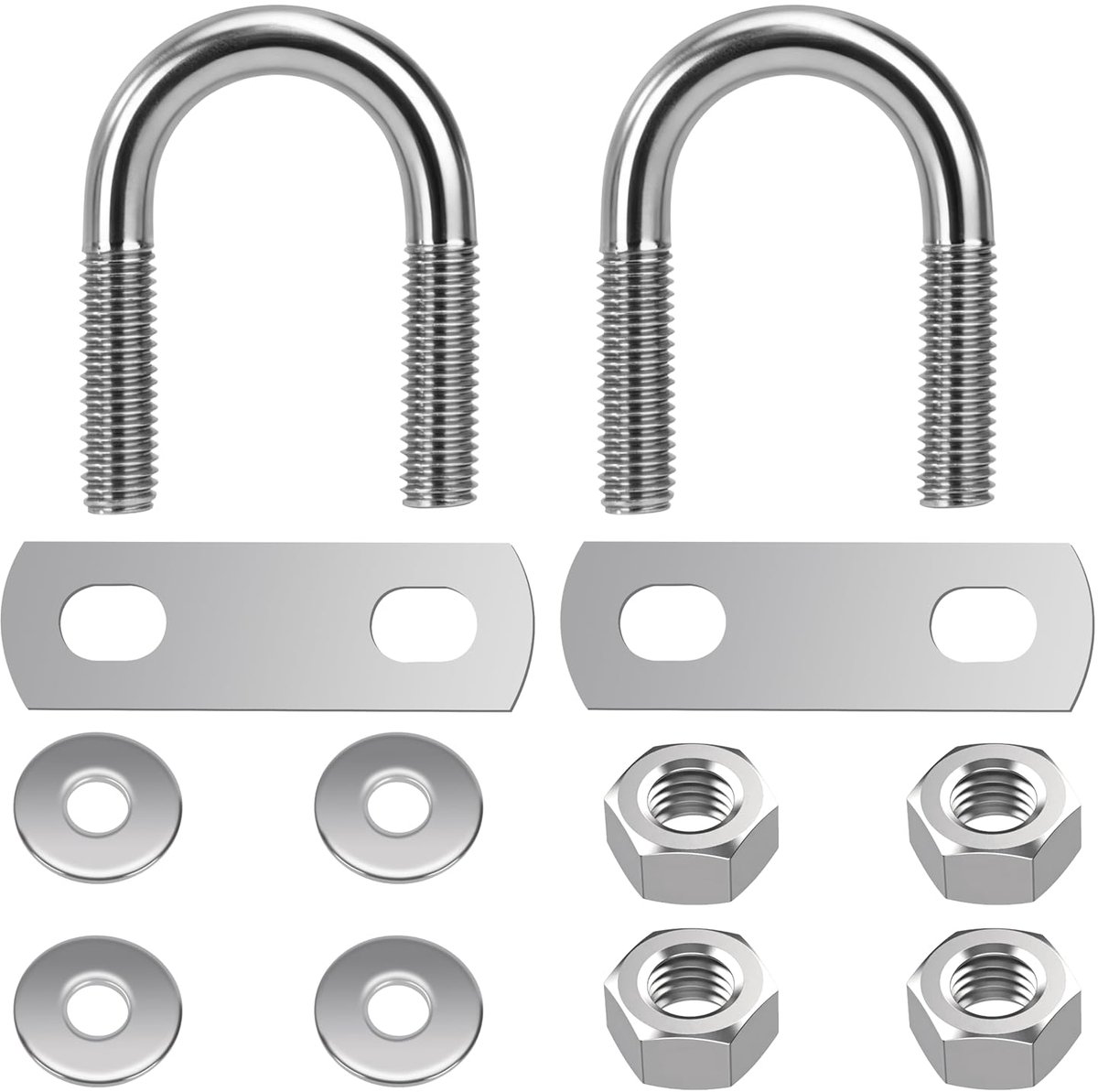 Tunejoy U-bouten, rond, M8, U-bouten, roestvrij staal, voor bevestiging van binnenbuizen, breedte: 22 mm, hoogte: 49 - ShopVlot