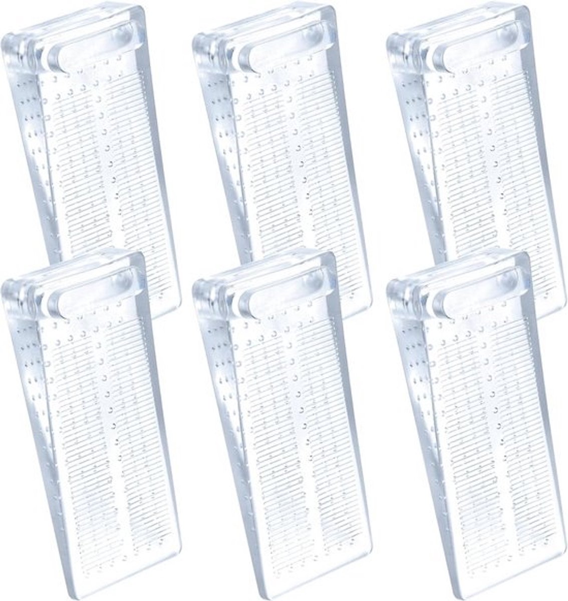 Verstelbare deurstoppers - Set van 6 - Antislip rubberen wedges - Voor binnen en buiten