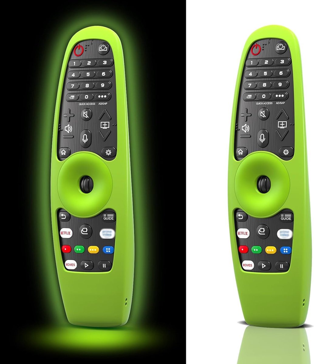 Beschermhoes voor LG TV Glow in The Dark afstandsbediening voor LG Smart TV AN-MR650, MR600, MR18BA, MR20BA, MR19BA (lichtgroen), 2 stuks