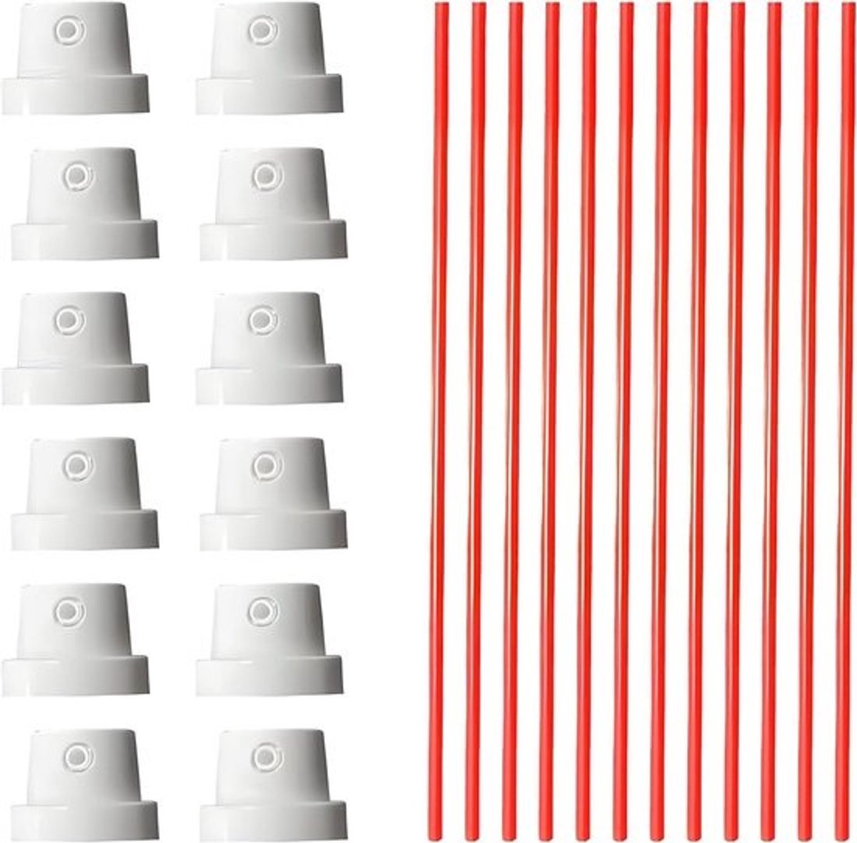 Set van 12 capillaire sproeibuisjes als reserve - Verlengrietjes voor aerosols - Opzetstukken voor sproeikoppen - Handig voor spuitbussen