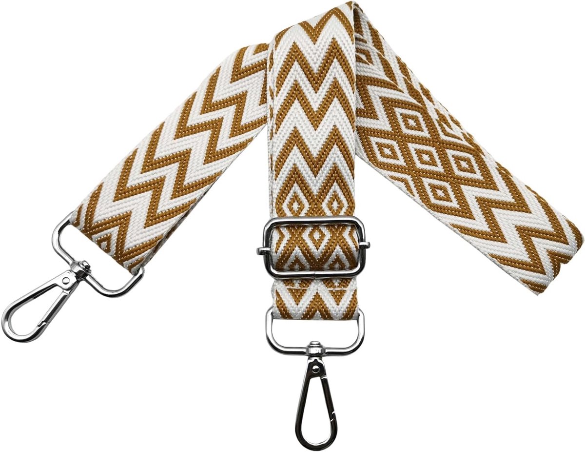 Tasriemen om te wisselen, verstelbare schouderriem voor tassen, tasriem breed, 3,8 cm, schouderriem met karabijnhaak, zilver, schouderriem voor dames, doe-het-zelf donkergeel, X29