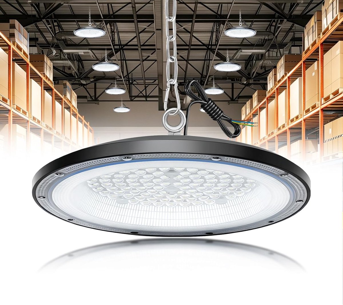 1 Stuk 200W LED-werkplaatslamp Halverlichting Industriële lamp