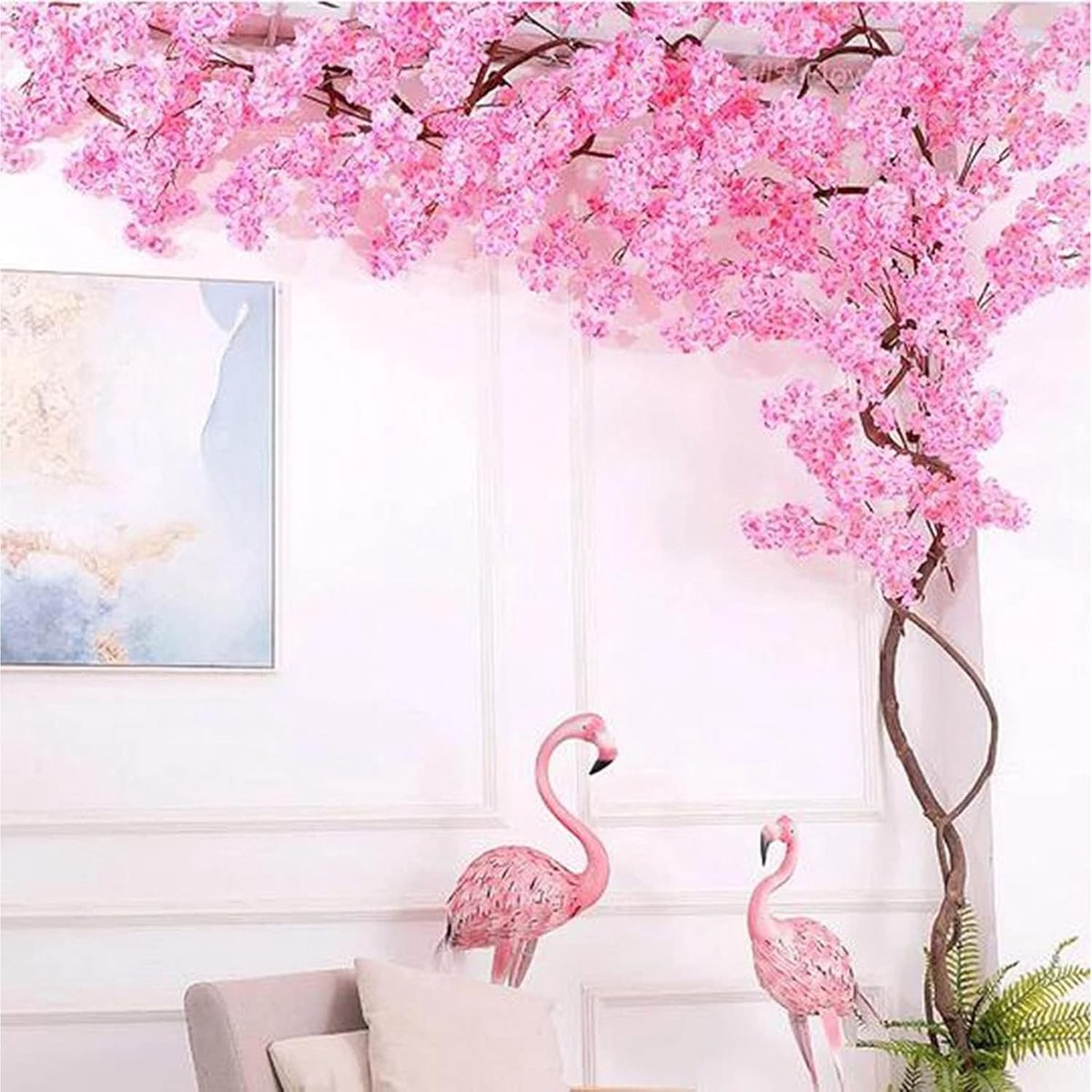 Kunstbloemen Pak Party Muur Opknoping Bruiloft Achtergrond Landschap Outdoor Woondecoratie,Roze,2.1X2.6M