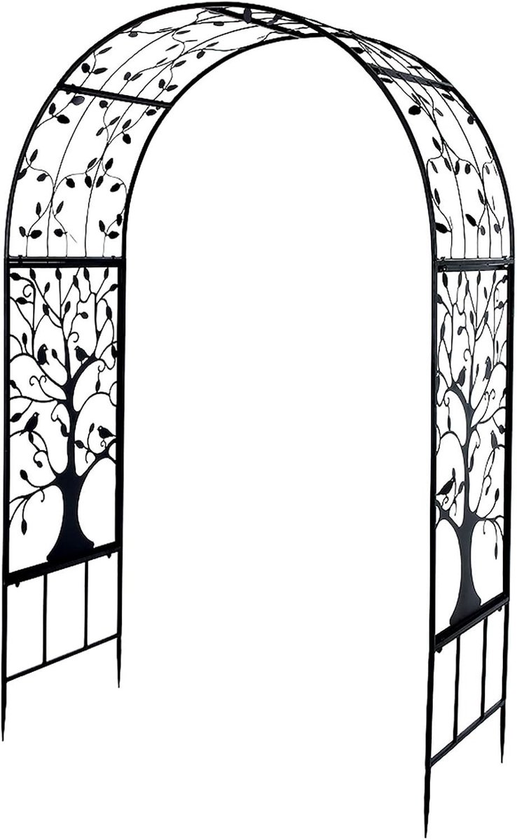 Decoratieve Rozenboog voor de Tuin, Metaal Klimplant Steunframe voor Trouwerijen en Klimrozen Trellis