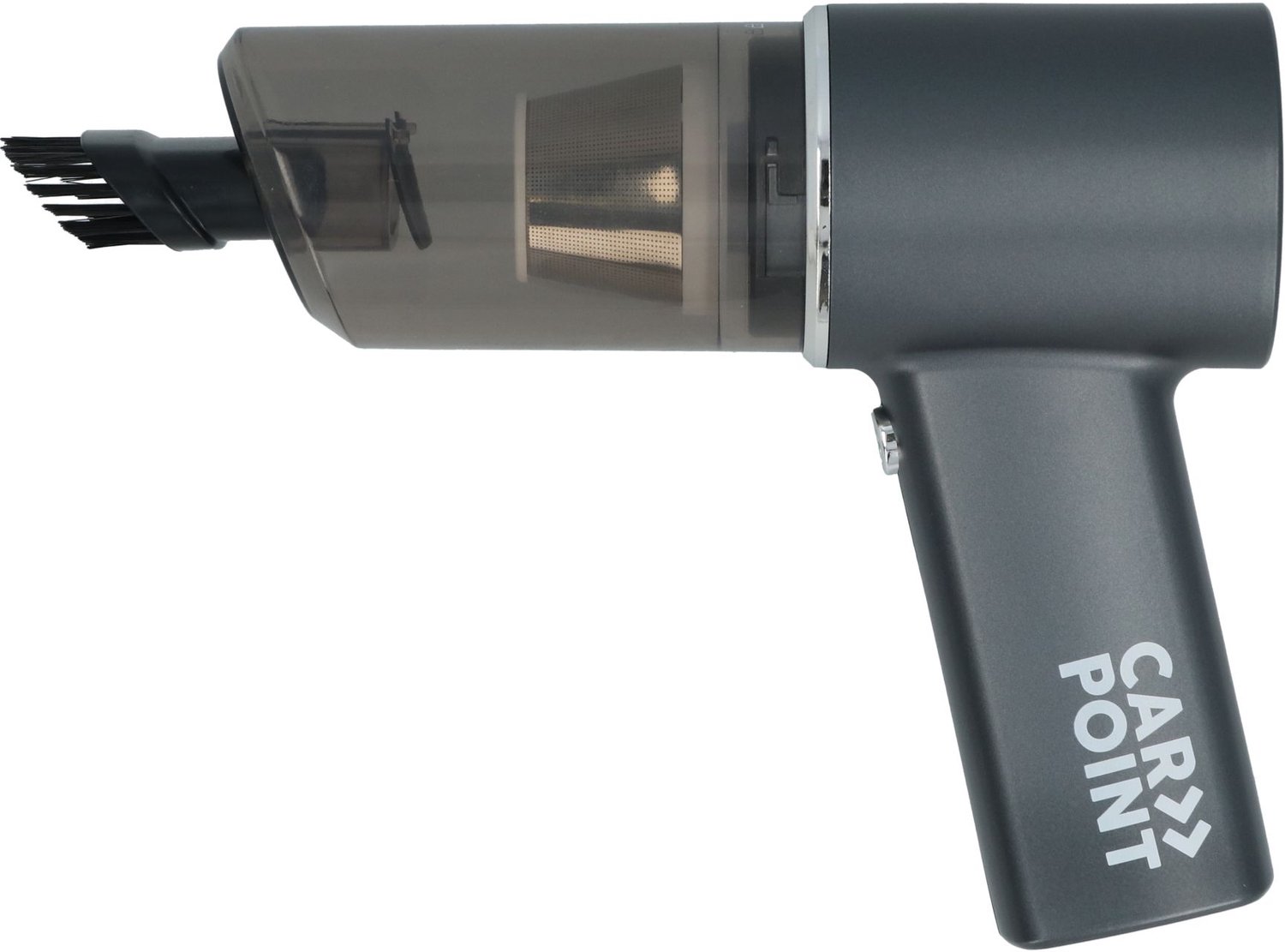 Carpoint Handstofzuiger en Luchtblazer -USB-C oplaadbaar - Draadloos - Vermogen 80 Watt - Twee verschillende motorstanden - Batterij- en laadindicator Grijs