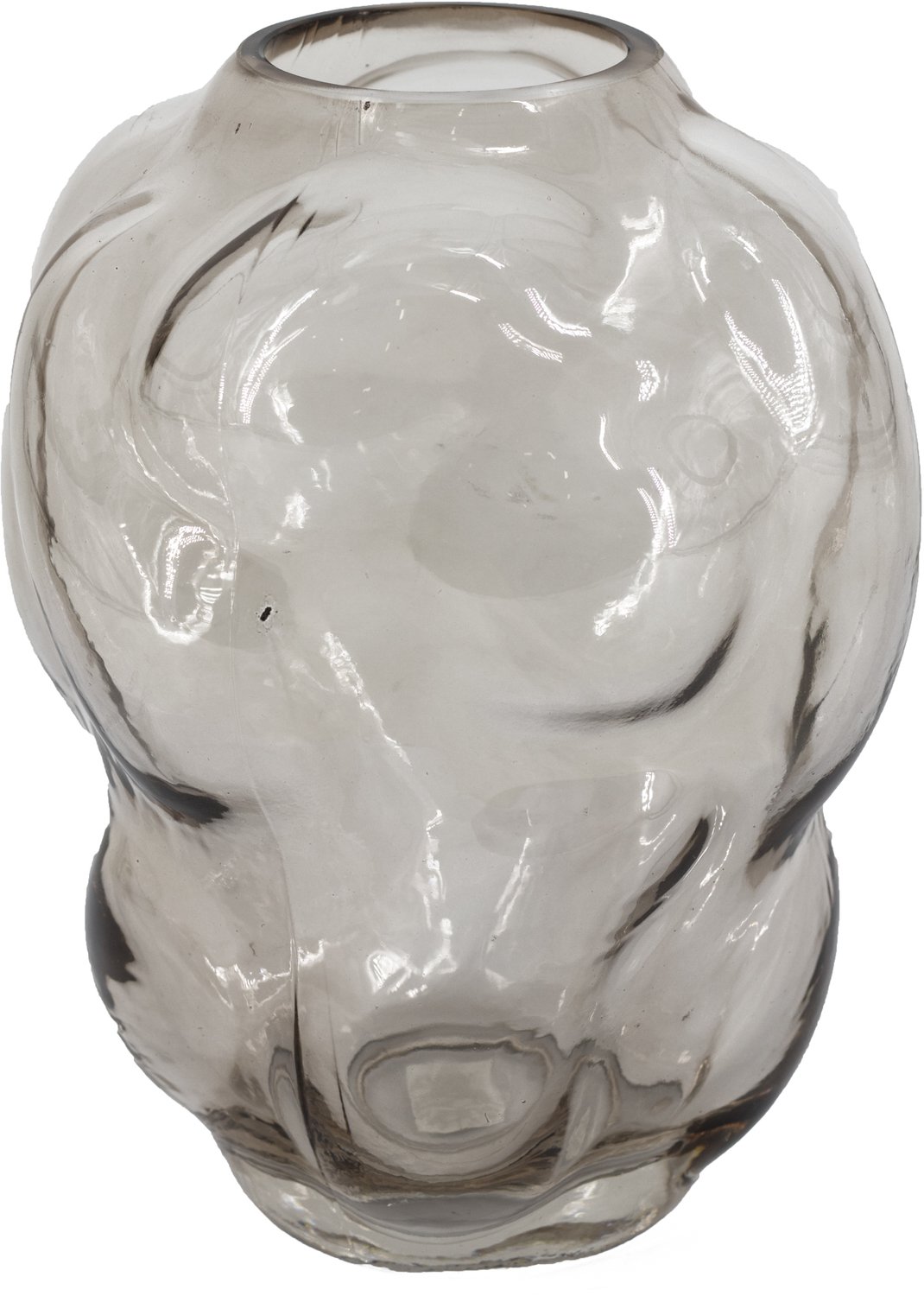 homebound by ky Glazen vaas bubbels zalm | glazen vaas | 15x15x20cm | stijlvolle vaas