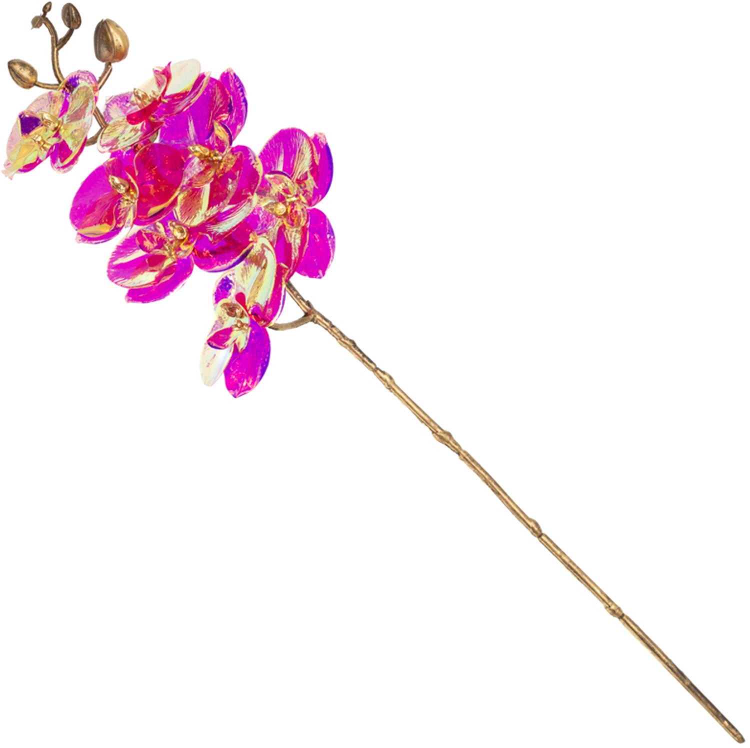 Kunstbloem holo roze/rood orchidee 55cm