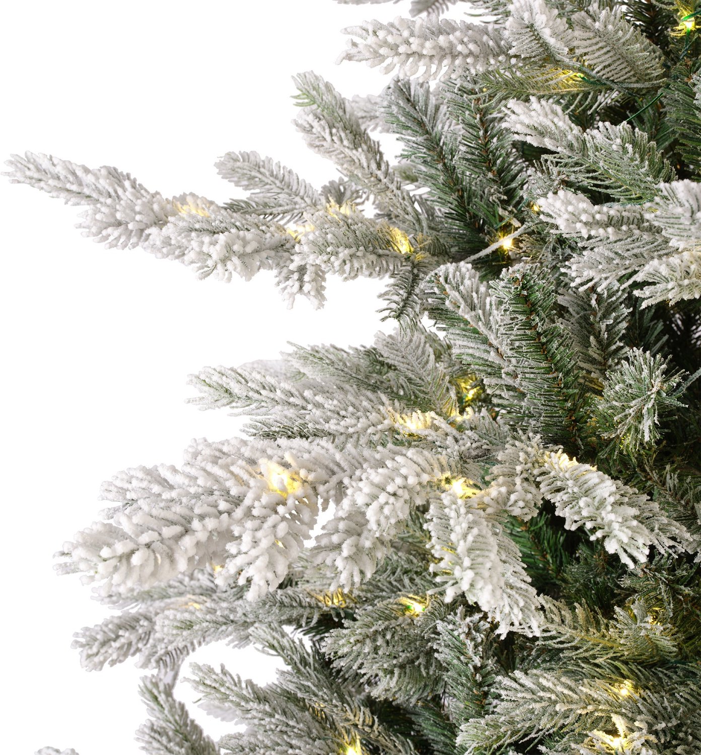 Everlands Grandis Fir verlichte kunstkerstboom besneeuwd groen 180cm, 400 lampjes – foto 4