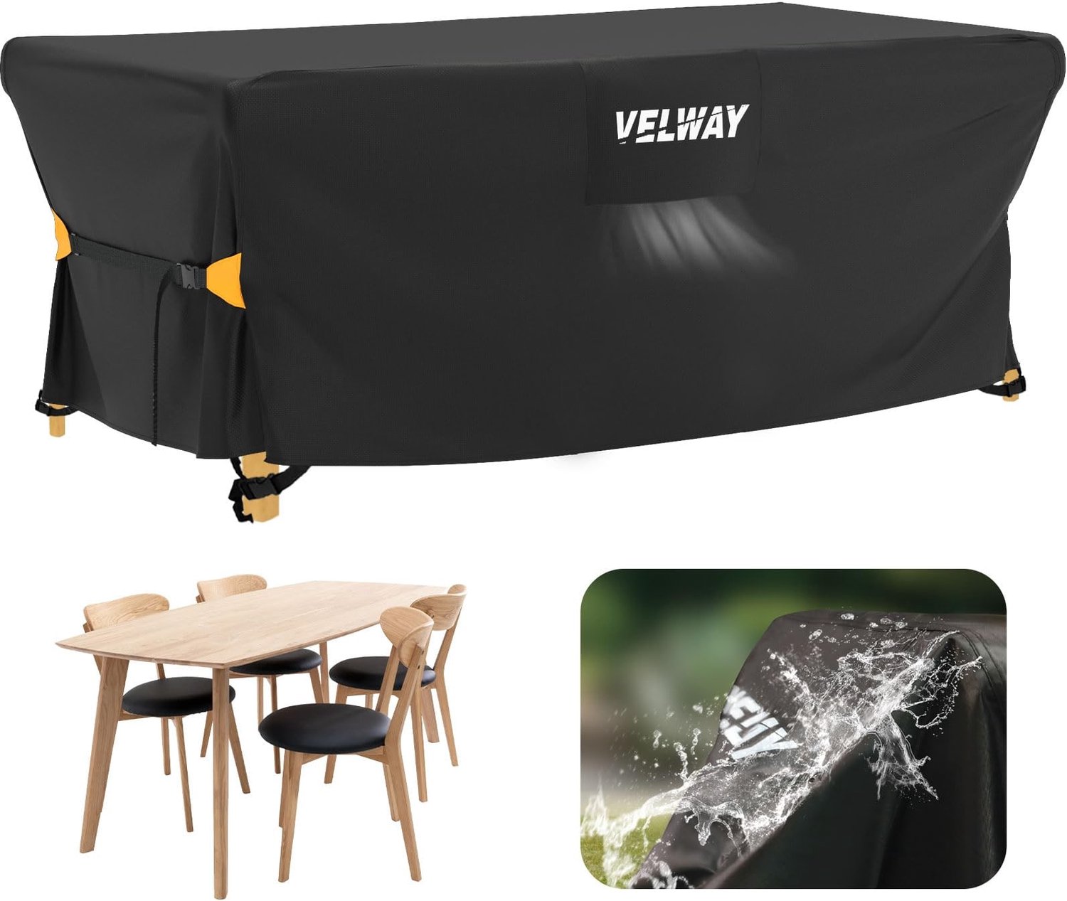 Duraxl Tuinmeubelhoes - 170 x 95 x 74 cm - Waterdicht - Zwart