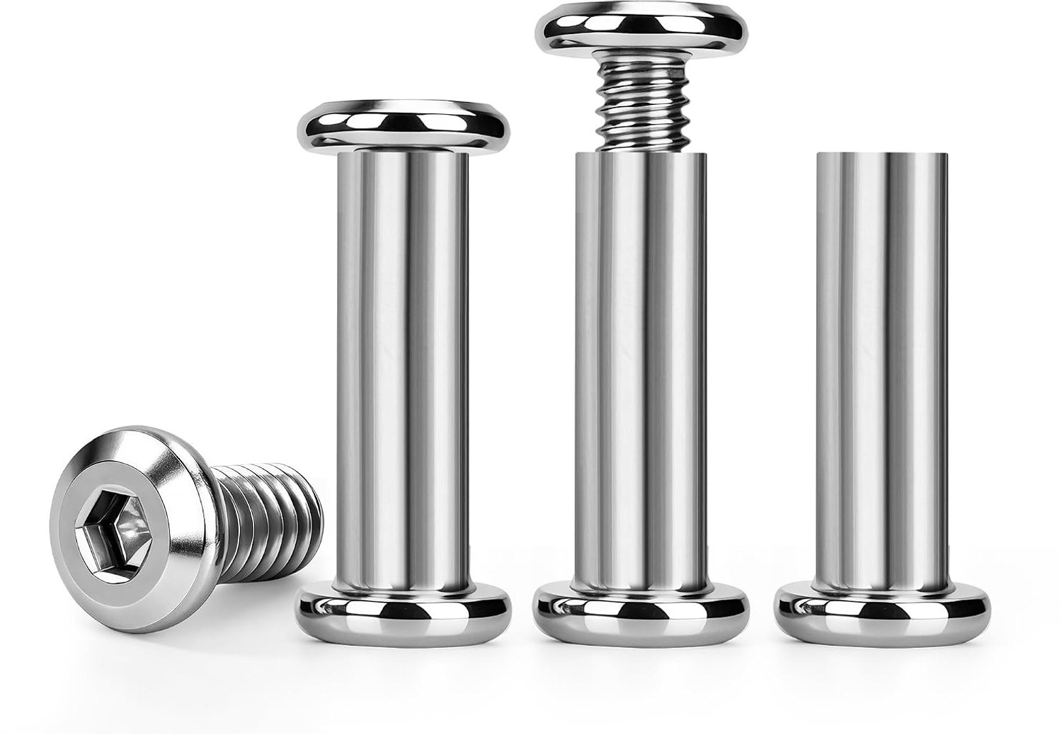 Verbindingsschroeven M5 x 16 mm - roestvrij staal A2 V2A - 20 stuks - ideaal voor meubels - ServiceTopper