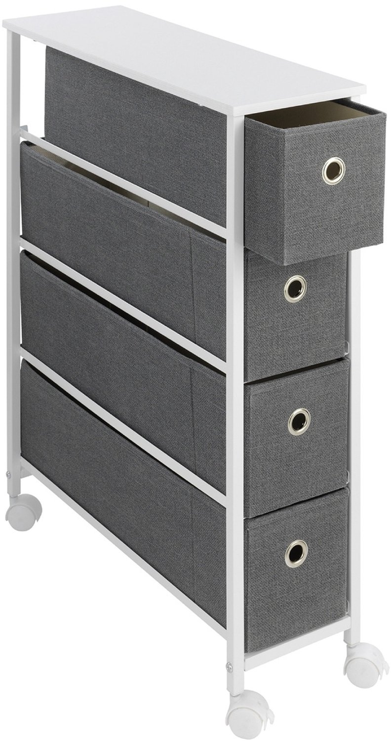 Maximex - Smalle keukenrek op wielen, breedte 20 cm
