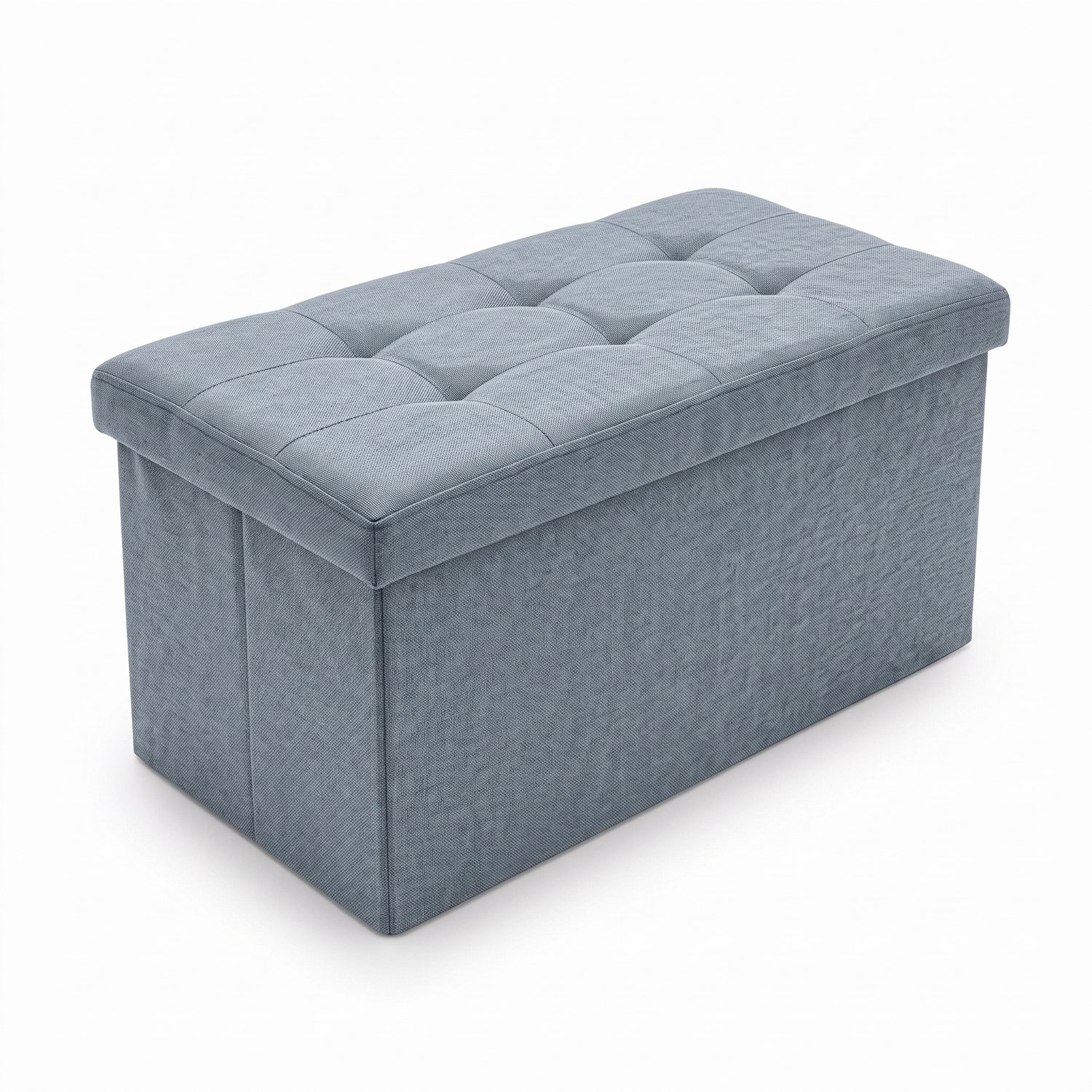SCENA LIVING - Rechthoekige poef met opbergruimte, vouwbaar, 76 x 38 x 38 cm