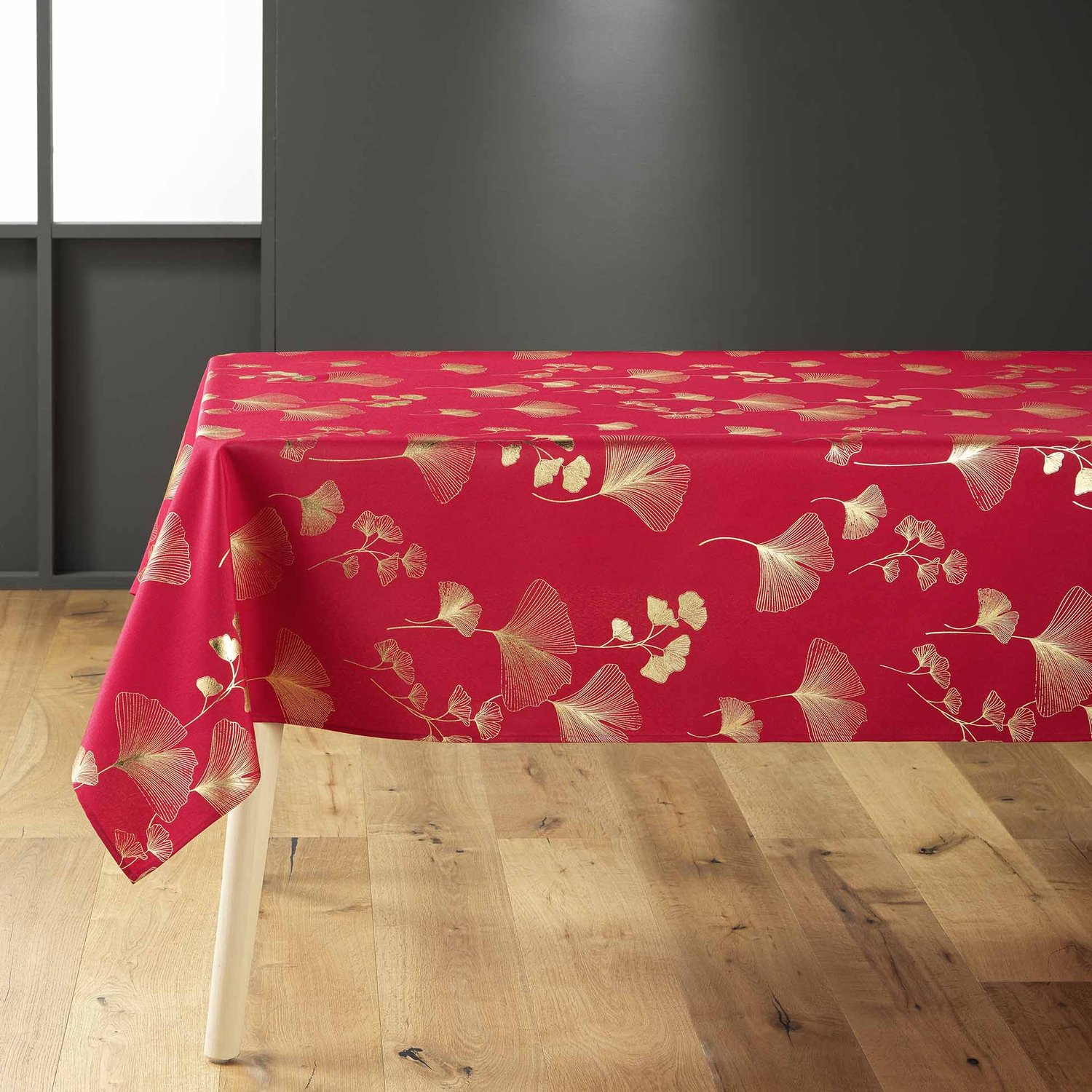 Douceur d'intérieur - Tafelkleed met gouden ginkgo, BLOOMY