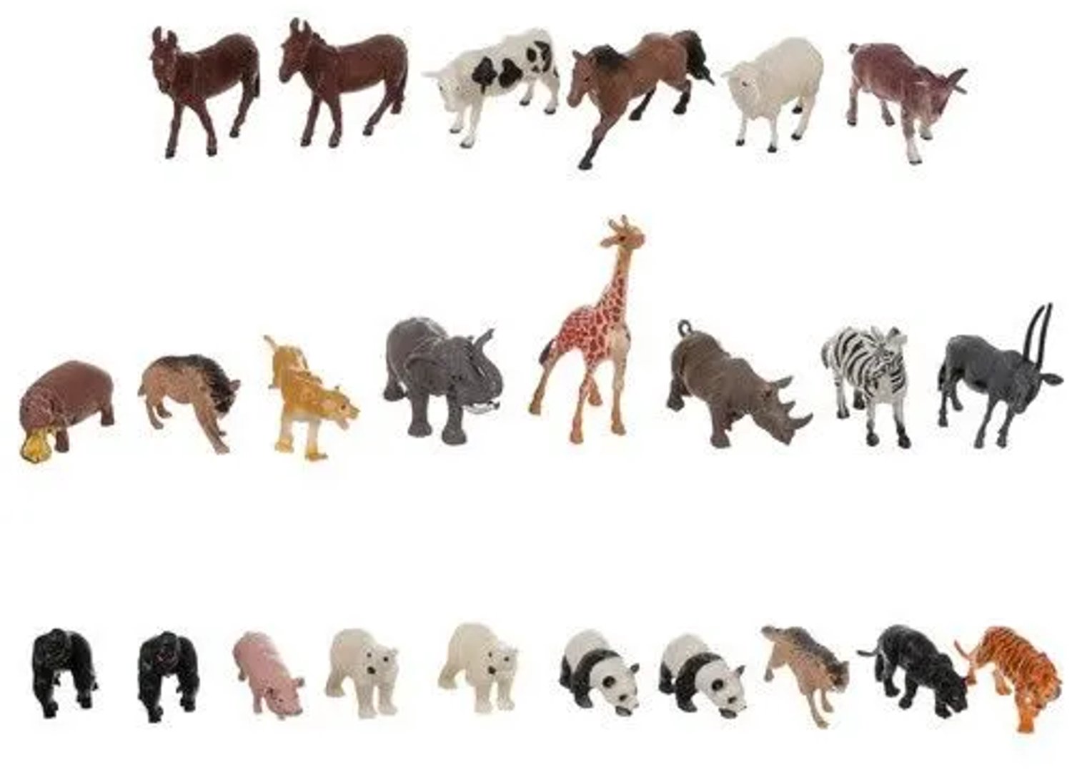 MONOO - Speelgoed Dieren - 48 Dierenfiguren en 14 Accessoires - Boerderijdieren en Safari - Met Opbergkoffer - Vanaf 3 Jaar