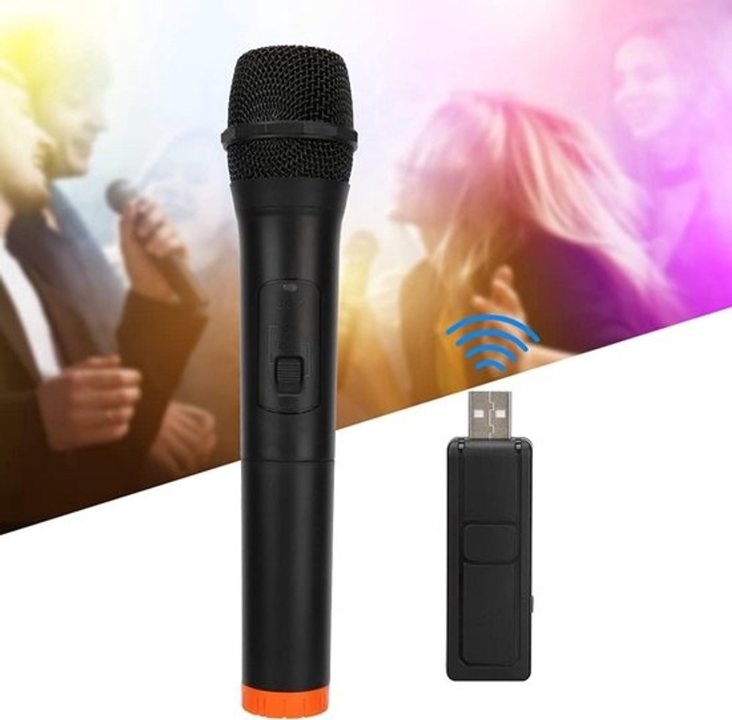 Draadloze microfoon met VHF-zender - Compacte handheld voor karaoke, interviews en presentaties