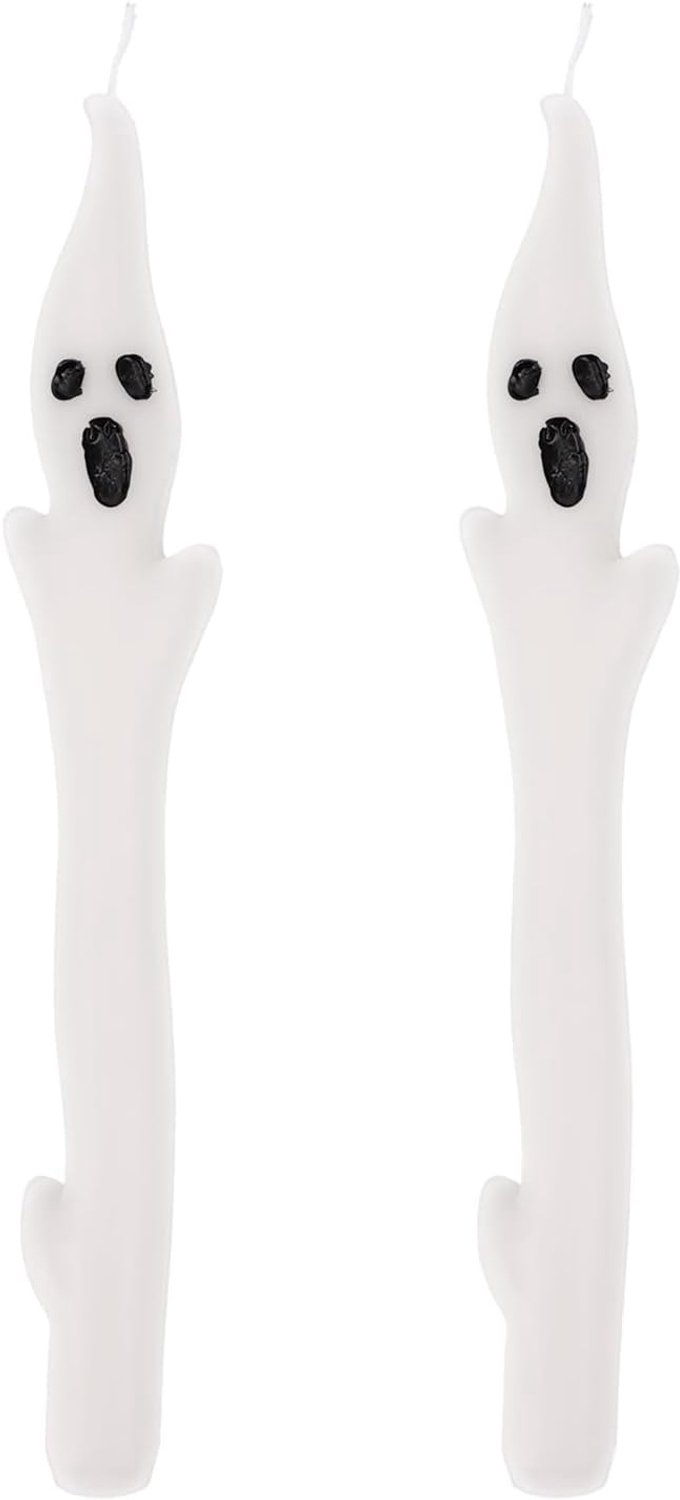 Spookkaarsen 25cm - Witte Soja-was - Grappige Halloween Decoraties - Perfect voor Tafeldecoratie - ServiceTopper