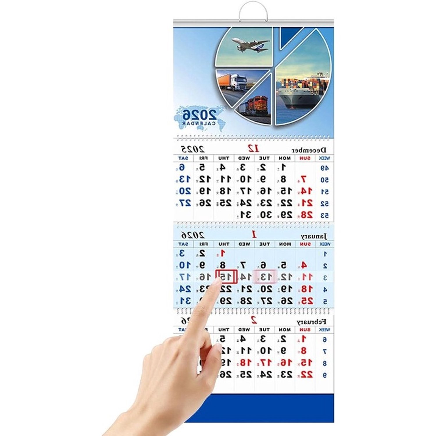 Wandkalender A4 - Jaarplanner - Thuis plannen - Drie maanden per pagina - A4 - Wit