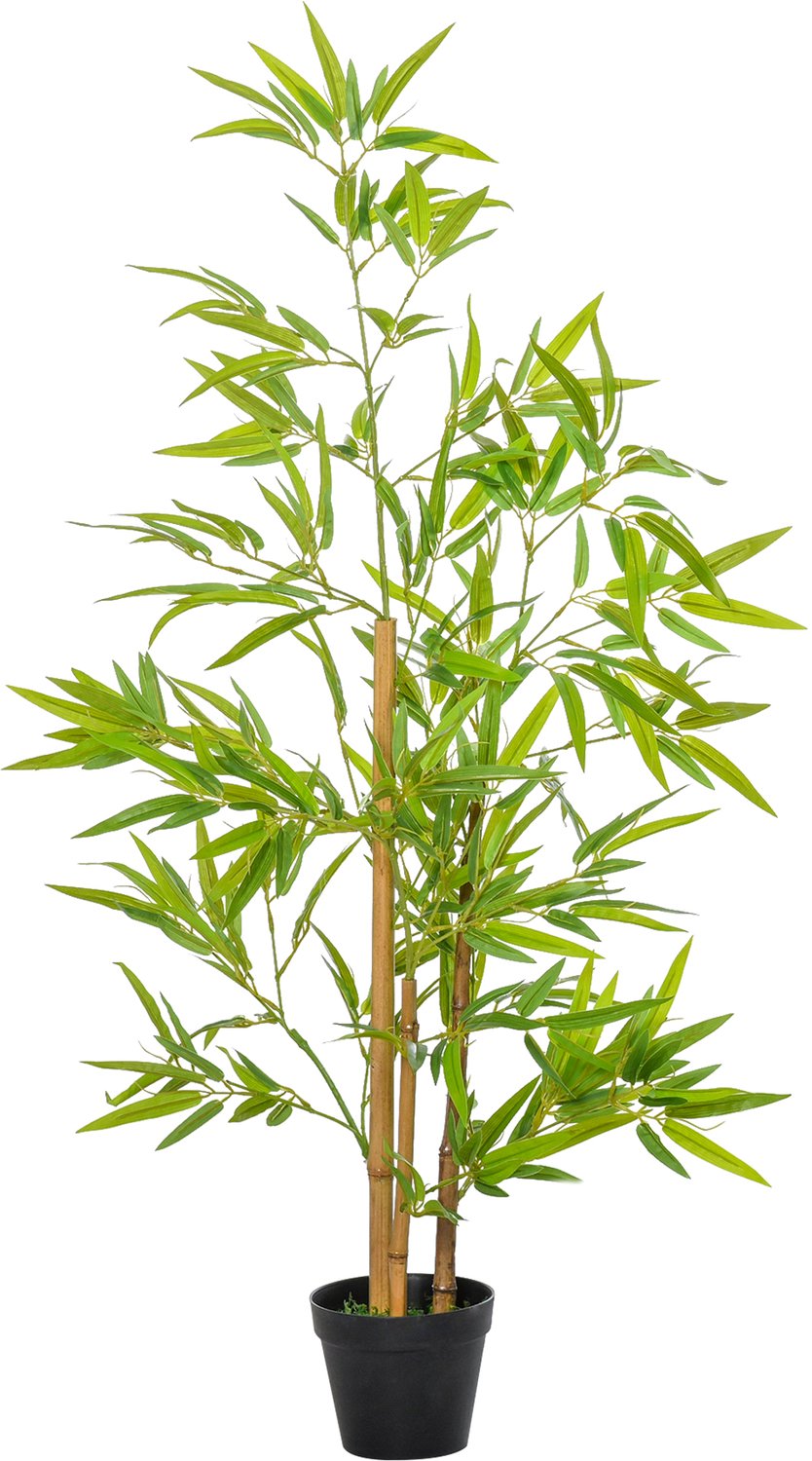 Sunona Kunstbambus - Kunstplant voor binnen en buiten - Met bloempot - 120 cm - Groen