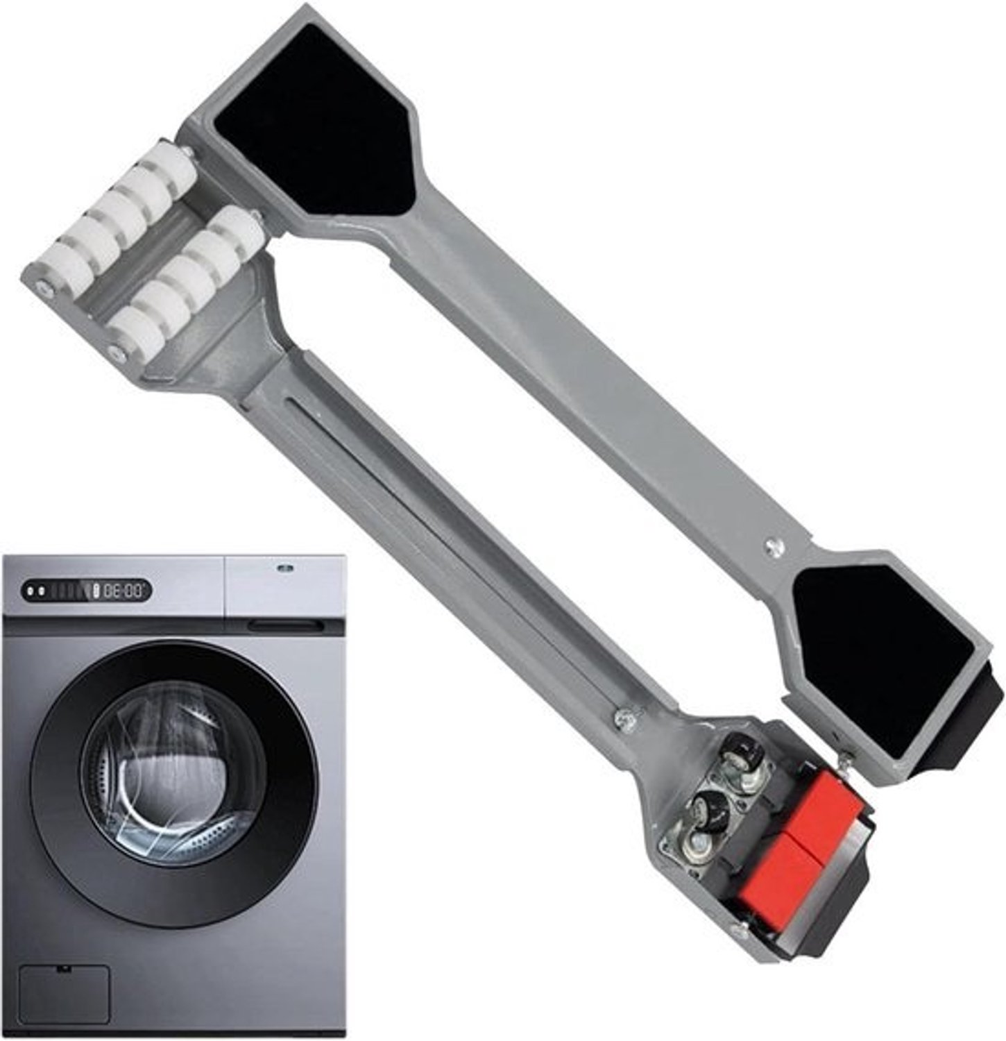 Wasmachineverplaatsers - Rolletjes voor Apparaten - Meubels Verplaatsen - Verstelbaar Ontwerp - 50-84 cm - Zilver