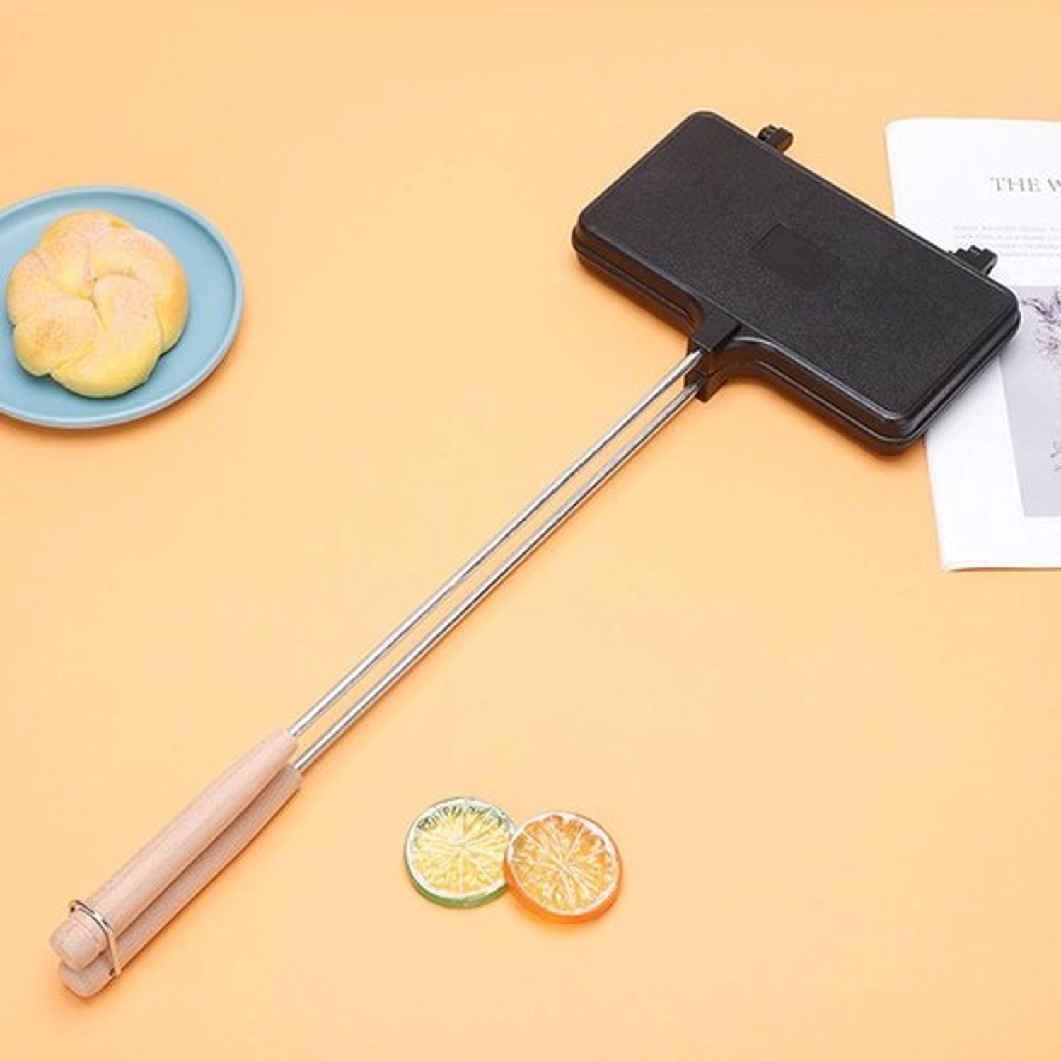 Sandwichgrillpan - Tostipan - Ontbijt bereiden - Dubbelzijdig grillen - N.v.t. - Zwart